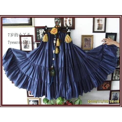 Cotton 4Tiered 18Yards Ats Gypsy Tribal Belly Dance Skirt EH19