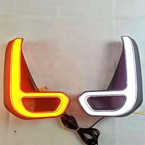 1Set LED Daytime Running Light Turn Yellow Signal Relay Car 12V LED DRL Day Light For Toyota Hilux Revo 2020 2021