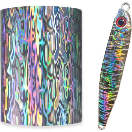 Hot Stamping Holographic Fishing Lure Foil Optical Light Water Ripper Paper 8cm*10m 12m 120M FREE SHIPPING