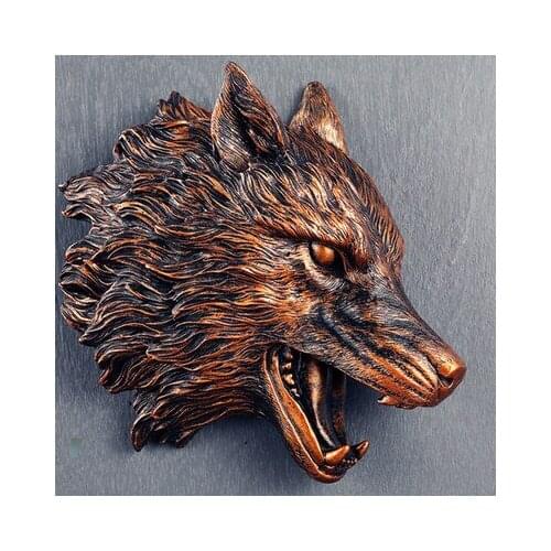THE WILD ANIMAL WOLF HEAD WOLF HEAD WALL SIMULATION ANIMAL LIVING ROOM BAR RETRO PENDANT DECORATION PERSONALITY CATTLE