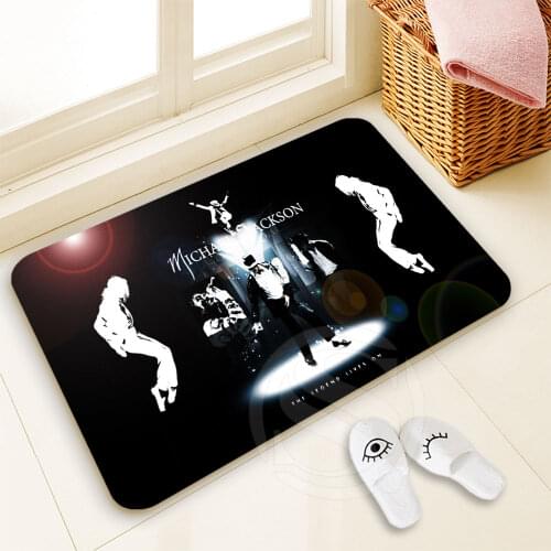 H-P331 Custom Michael Jackson#1 Doormat Home Decor 100% Polyester Pattern Door mat Floor Mat foot pad SQ00722-@H0331