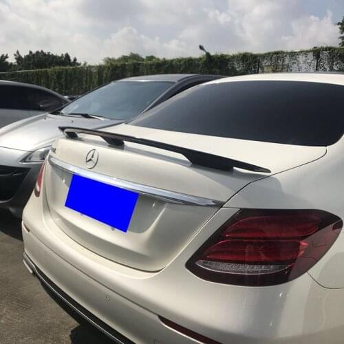 Use For Benz E Class W213 2016--2020 Year Spoiler ABS Plastic Carbon Fiber Look Rear Trunk Wing Car Body Kit Accessories