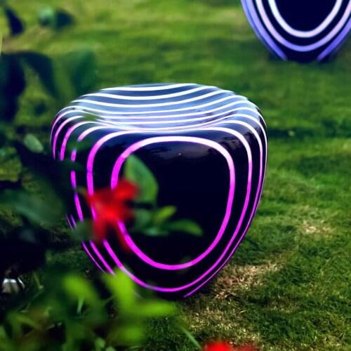 Changing Color Lighting Seat Bar Coffee Interior Colorful Chair Yard Backyard Garden Landscape Light Real Estate Villa Lawn Lamp