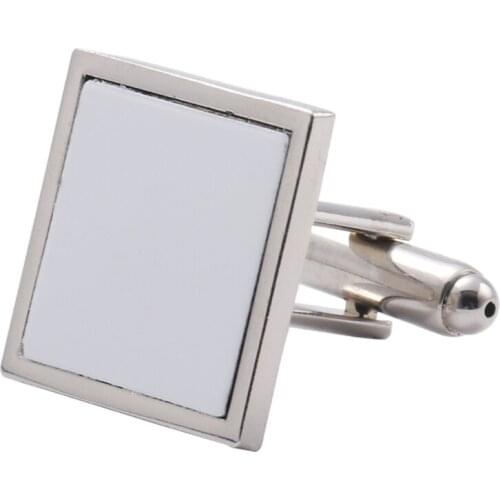 Square Round Classic Cufflinks Wedding Business Luxury Tuxedo Dress Shirt Silver Cufflinks Suitable for Men and Grooms