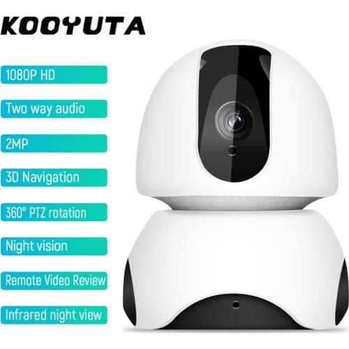 KOOYUTA 1080P Wifi HD Camera Wireless CCTV Camera 360 Degrees Pan Tilt Rotation IR Night Vision Security Surveillance