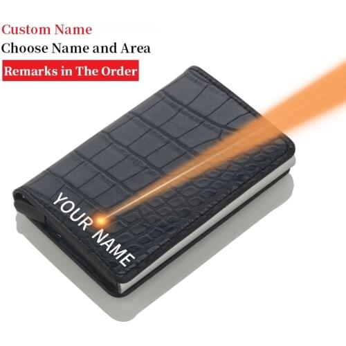 Rfid Blocking Credit Card Holder Men Wallets Slim Thin Business Leather Metal Cardholder Pocket Case Magic Smart Wallet