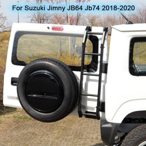 Rear Ladder For Suzuki Jimny JB64 Jb74 2018-2020 Car Rear Tail Door Laddder Tailgate Ladder Kit Metal Stairs Protective Frames