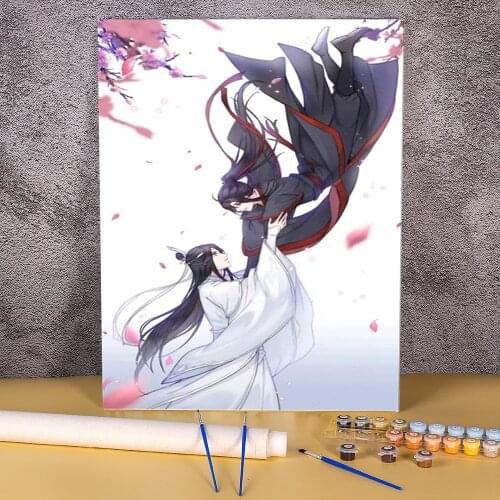 Mo Dao Zu Shi Coloring By Numbers Painting Set Oil Paints 50*70 Boards By Numbers Wall Paintings For Handiwork