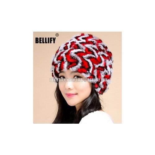 High fashion Women winter Big string Design Genuine rex rabbit Fur hats and caps warm thermal winter hats