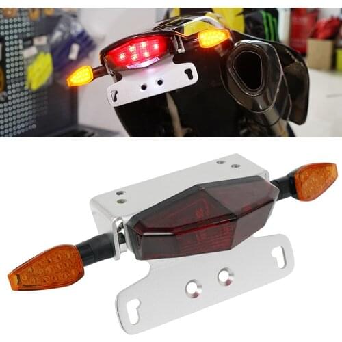 Motorcycle Brake Light Number Plate Mount Holder Turn Signal Light For SUZUKI DR-Z 400SM 2005-2019 DR-Z 400S 2000-2019
