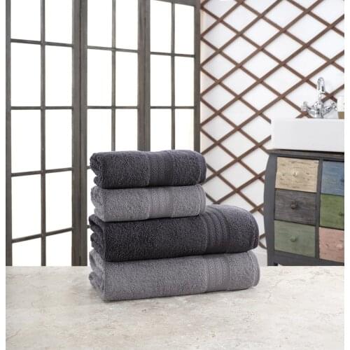 Premium Turkish Made 4 Pieces Bath Towel Set 2pcs x 70x135 cm and 2pcs x 50x85 cm 100% Cotton
