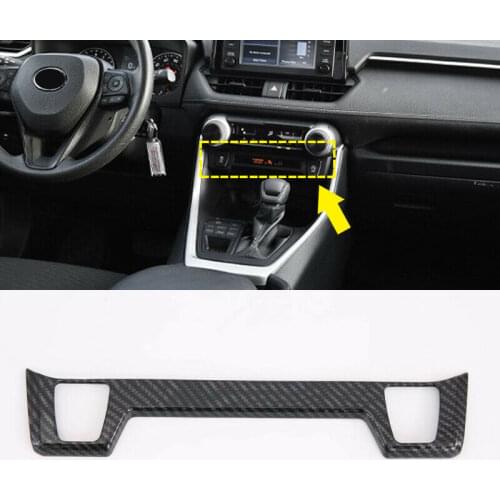 1PCS ABS Carbon Interior Seat Heating Button Panel Cover Trim For Toyota RAV4 2019 Low Equip