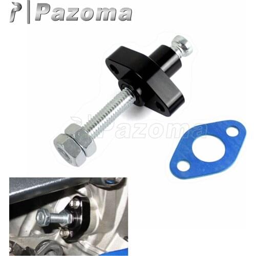 Black Manual Cam Motorcycle Chain Tensioners For Yamaha TU 250X Suzuki GN125 GN125E GN 250 GN400T AN 400 Street Bikes 1980-2012