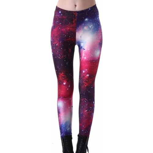 New Sexy Girl Yoga Pants Galaxy Starry Sky Prints Elastic Slim Fitness Gym Sport Workout Women Leggings Plus Size