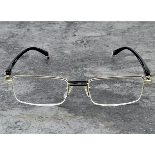 Nw Trend Halfrim Business Reading Glasses Alloy Frame for Women Men Blue Light Blocking High Quality+1+1.5 +2.0 +2.5 +3 +4