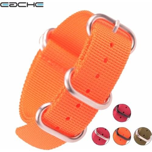 Wholesales Nylon Nato Straps Watch Band Different Colors Orange Pink Red Green Long Strap 20mm 22mm With Silver&Biack Bings