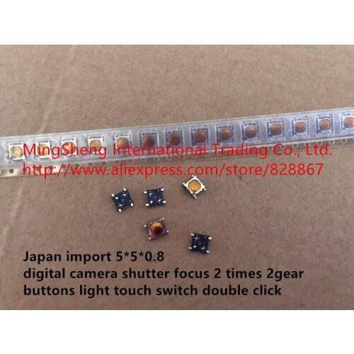 Original new 100% 5*5*0.8 digital camera shutter focus 2 times 2gear buttons light touch switch double click