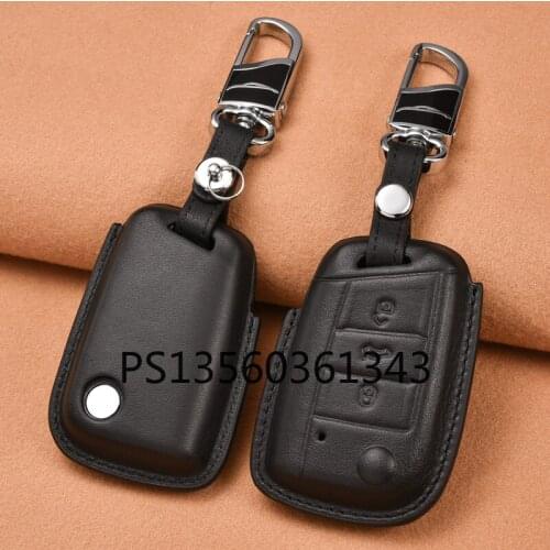 Suitable for Volkswagen Tiguan L Teramont X Tarek T-ROC TAYRON Lamando jetta Golf 7 Leather Key Case Buckle