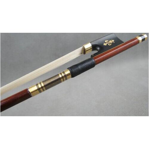 Strong straight brazilwood Violin bow 4/4,Copper mounted