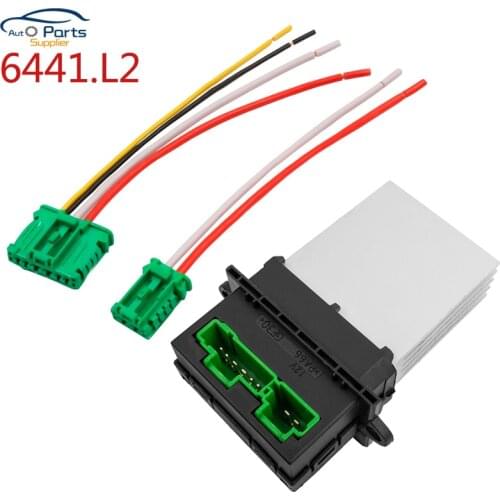 Heater Blower Resistor+Connector/Wire 6441.L2 7701207718 7701048390 For Renault Citroen C2 C3 C5 Peugeot 406 107 207 607
