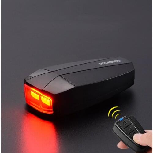 ROCKBROS Bicycle Lights Intelligent Night Anti-theft Warning Alarm USB Charging IPX5 Waterproof Smart Taillight Bike Accessories