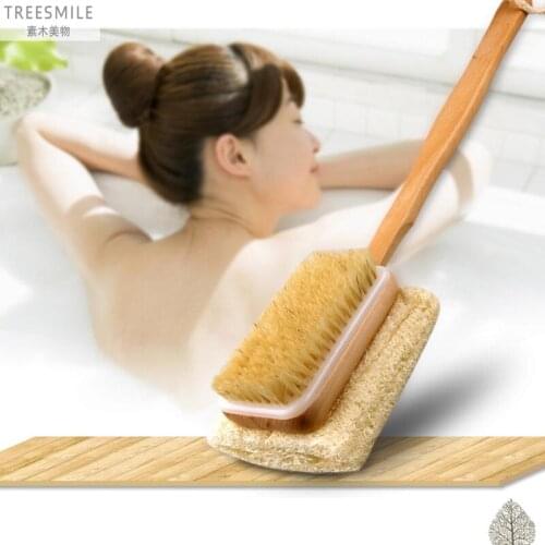 FEIXIANG bristle full body brush wooden long handle brushes bathroom bath body massage brush to remove horny brushes D50