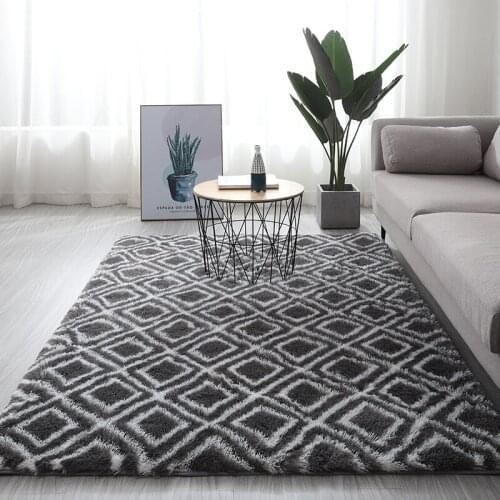 Nordic bedside carpet living room coffee table tatami rug plush floor mat various flower pattern carpet children crawling rug