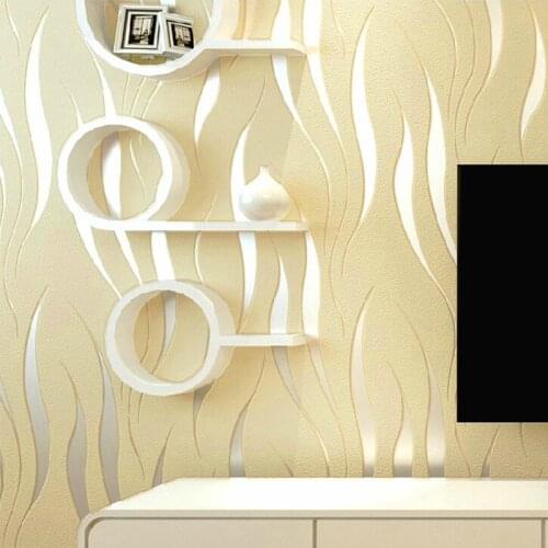 Modern Beige 3D Striped Wallpaper For Walls Roll Living Room TV Background Wall Decoration Paper Wall Papers Home Decor