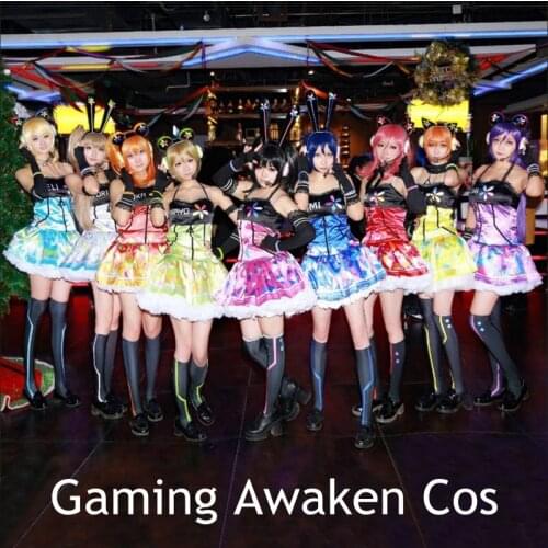 Love Live Led Gaming Awaken Cosplay Costume Nico Rin Umi Nozomi Kotori Cyber Idolized Lighting Uniform Shiny Dress for Halloween