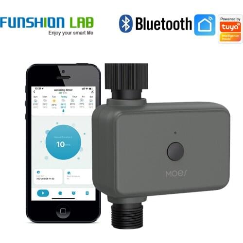 Smart Tuya Bluetooth Water Timer Rain Delay Programmable Irrigation Timer with Automatic and Manual Watering Hub Required