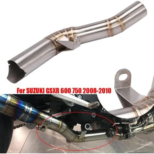 K8 K9 L1 GSXR 600 GSXR 750 Motorcycle Exhaust Muffler Middle Link Pipe Tube Slip On For SUZUKI GSXR 600 750 2008 2009 2010