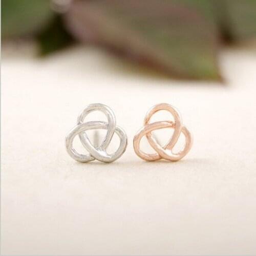 WJZB Fashion Three Circles Stud Earrings for women