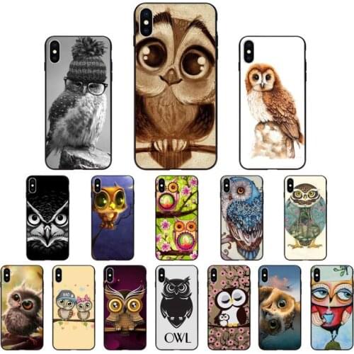 YNDFCNB Cute Animal Owl Phone Case for iphone 11 12 Mini Pro Max X XS MAX 6 6s 7 8 Plus 5 5S 5SE XR SE2020