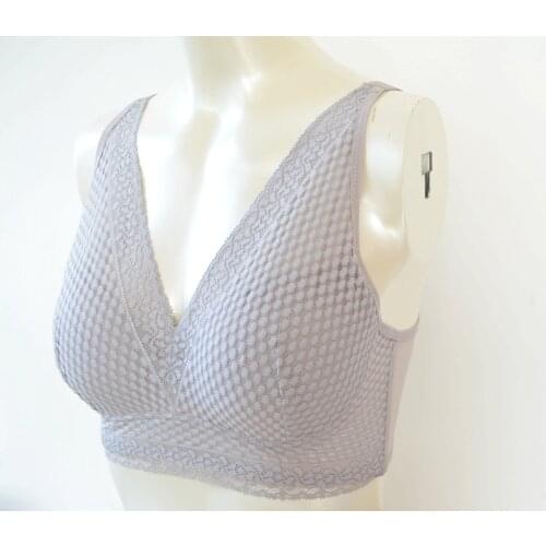 Women Bras Pad Push Up Wireless Lace Bra Top Sexy Bralette Plus Size Fitness Underwear Flower Pattern Lingerie Full Cup