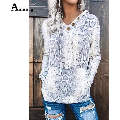 Fashion Hooded Sweatshirt Women Snakeskin Leopard Printed Basic Top Streetwear Plus size Women Clothes Sudadera Mujer Sweatshirt
