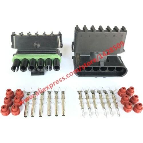 10 Set 6 Pin 12010975 12015799 Female Male Weather Pack Electrical Wire 2.5 Connector Plug Sealed Wiring Automobile Connectors