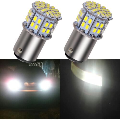 1156 1157 7440 7443 3020 50SMD Car Brake Light P21W Auto Turn Signal Bulb Trunk LampCar Styling License Plate Lights Trunk Lamp