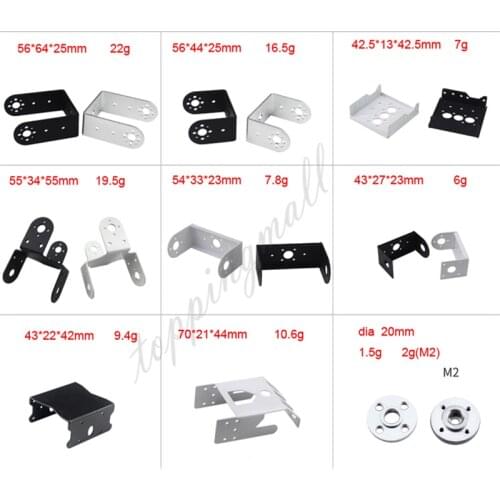 2pcs U-type Long Short Pan Double Axis Servo Bracket Sensor Mount Kit for Robot Arduino Compatible Digital