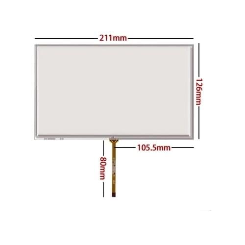 211*126 new 9 inch resistance touch screen AT090TN10 AT090TN12 touch panel 211mm*126mm