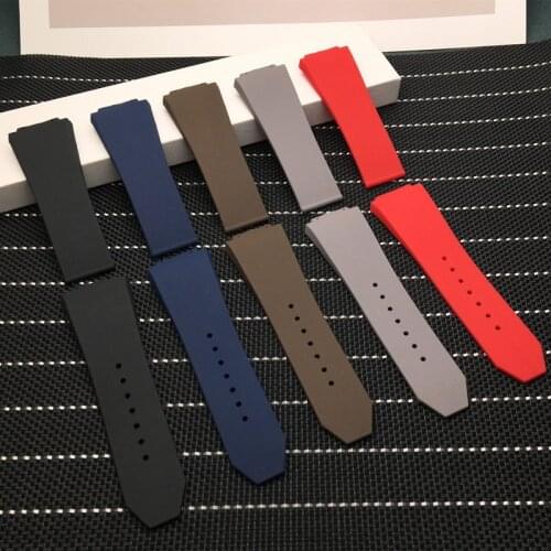 28*20mm Silicone Rubber watch band 22mm buckle belt For Hublot strap Watchband logo stainless butterfly buckle with tools