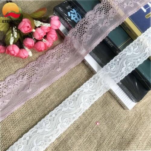 !4-5.8cm S1039 pink multi-color lace mesh with fabric trim DIY sewing handmade materials