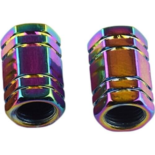 4 Pieces Tire Accessories Car Bike MotorcycleHexagonal Valve Caps Tire Valve Anti-Dust Covers