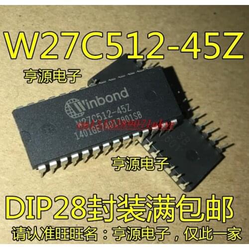 5pcs W27C512-45 W27C512-45Z 27C512 DIP-28