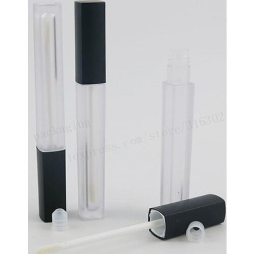50 x 5ml lip frost PP gloss container 1/5oz lip gloss brillant bottle refillable tube brush empty lipstick make uppackaing