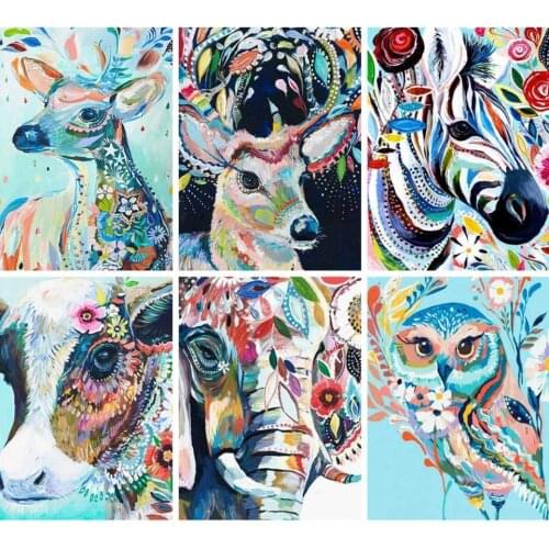 5D Diamond Painting Deer Zebra Tiger Cross Stitch Diamond Embroidery Animal Rhinestones Gift Home Decor Needlework Handmade Art