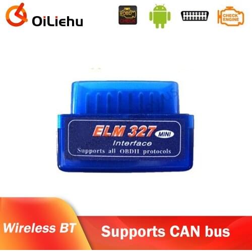 OiLiehu BT V2.1 OBD2 Car Diagnostic Tool Super MINI ELM 327 16PIN OBD2 Scanner For Android/Symbian OBDII Protocol
