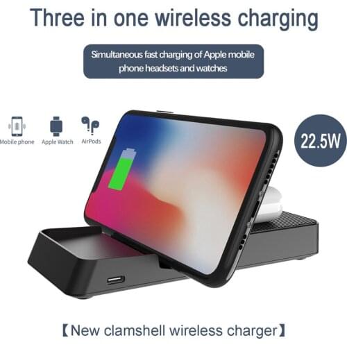 3 in 1 Wireless Charger for iPhone 12 11 Pro XS XR X 8 Fast Charging Dock Station For Apple Watch 6 5 4 3 2 AirPods Pro