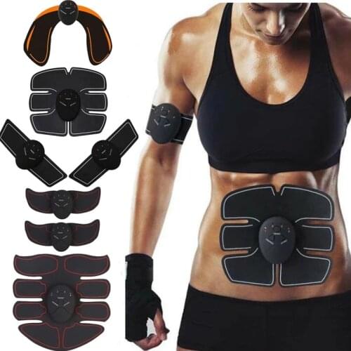 ABC Wireless Muscle Stimulator EMS Abdominal Muscle Trainer Toner Body Fitness Hip Trainer Shaping Patch Sliming Trainer Unisex