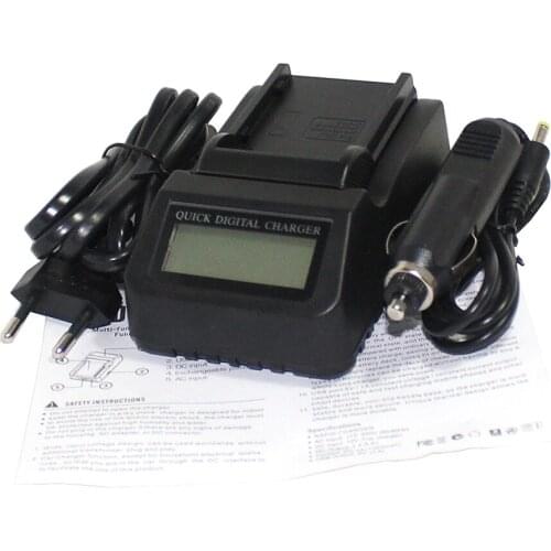 Camera Battery LCD Fast Charger Car Adapter for Canon Sony GL2 XL1 GL1 BP-950G BP-970G BP-945 BP-930 BP-915 BP911 Battery