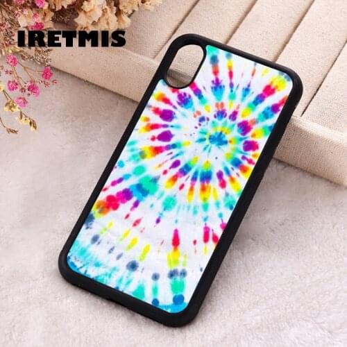 Iretmis 5 5S SE 2020 Phone Cover Case for iPhone 6 6S 7 8 Plus X Xs XR 11 12 Mini Pro Max Silicone TPU Explosive Tie Dye